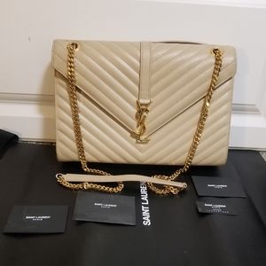 Saint Laurent  YSL Large Monogram Envelope Purse